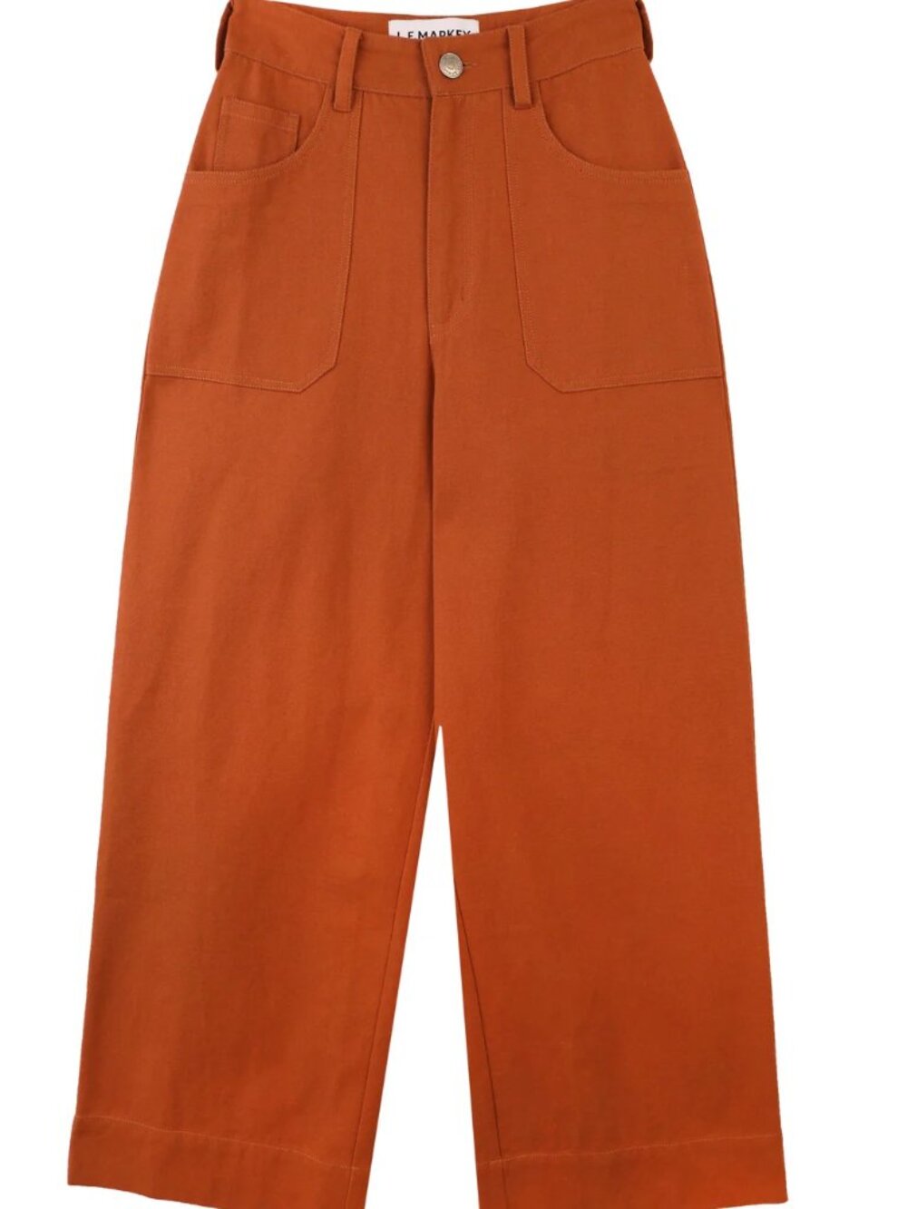 LF Markey British new carpenter wide leg trouser in walnut current size 12 US - Picture 5 of 14